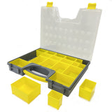 DURATOOL Hardware Bolt Screw Organizer Storage Box Case with 19 Removable Bins