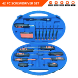 DURATOOL 42-Piece Magnetic Screwdriver Set with Case, Screw Drivers Set Tools for Men