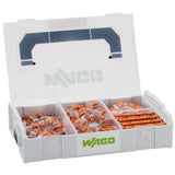 Wago 221 Series Kit Mini L-BOXX Compact Splicing Lever Nut Wire Connector Set in Case, Includes(100) 221-412, (100) 221-413, (25) 221-415, (4) 221-500