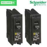 Square D 30 Amp Circuit Breaker HOM130 Homeline Single Pole, 120V, 2-Pack