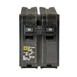 Square D 30 Amp Circuit Breaker, Homeline HOM230, 2 Pole, Plug In 30A, 120/240VAC