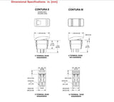 Copy of Carling Technologies VLD1S00B-AZC00-000 Rocker Switches DP (ON) Off(ON) 20A 12V Sealed Non-il